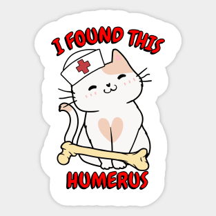 Funny Persian Cat tells a lame joke Sticker